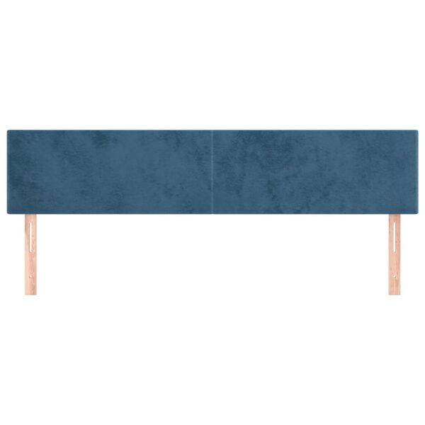 vidaXL Têtes de lit 2 pcs Bleu foncé 90x5x78/88 cm Velours