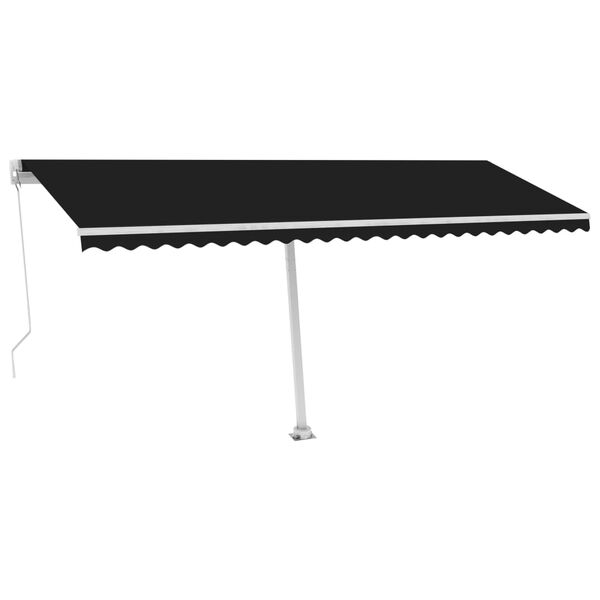 vidaXL Auvent manuel r&eacute;tractable sur pied 500x350 cm Anthracite