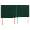 vidaXL Cadre de lit sans matelas vert fonc&eacute; 200x200 cm velours