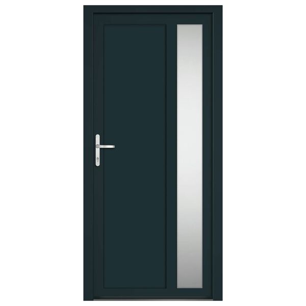vidaXL Porte d'entr&eacute;e anthracite 98x208 cm PVC