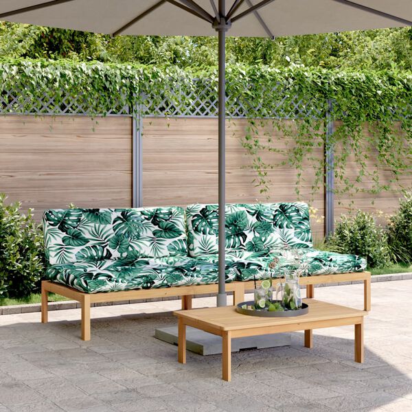 vidaXL Canap&eacute;s centraux palette de jardin 2pcs et coussins bois acacia