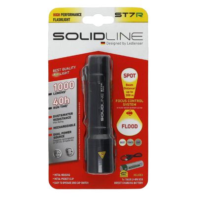 SOLIDLINE Lampe de poche rechargeable ST7R avec Clip 1000 lm