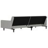 vidaXL Canap&eacute;-lit &agrave; 2 places Gris clair Microfibre