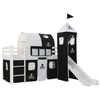 vidaXL Lit mezzanine d'enfants avec toboggan et &eacute;chelle Pin 97x208 cm