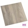 vidaXL Planches de sol 55 pcs Taupe 5,11 m&sup2; PVC