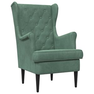 vidaXL Fauteuil Vert Mer Velours