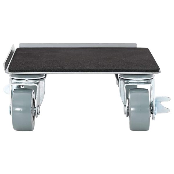 vidaXL Roulettes pour meubles 4 pi&egrave;ces avec &eacute;l&eacute;vateur 13,5 x 13,5 x 6 cm Acier 1300 kg