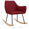 vidaXL Chaise &agrave; bascule Rouge bordeaux Tissu