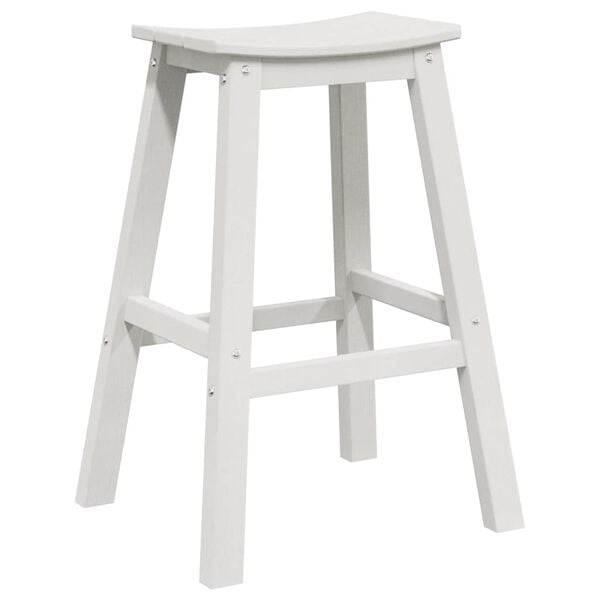 vidaXL Tabouret de bar 2 pcs Blanc 52 x 43 x 73.5cm HDPE