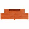 vidaXL Cadre de lit sans matelas cire marron 200x200cm bois pin massif