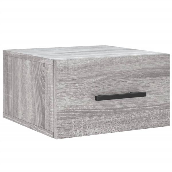 vidaXL Table de chevet murale sonoma gris 35x35x20 cm