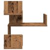 vidaXL Étagère d'angle murale vieux bois 40x40x49,5 cm bois ingénierie