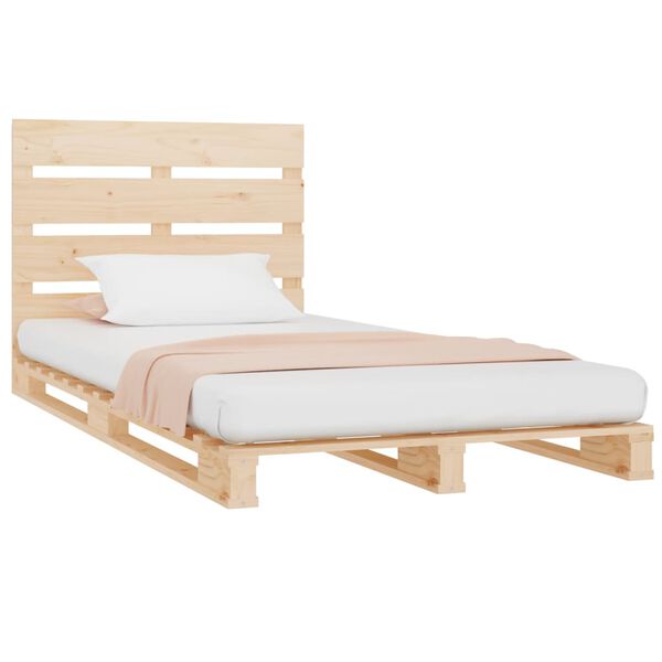 vidaXL Cadre de lit 90x190 cm Bois de pin massif Simple