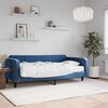 vidaXL Lit de jour avec matelas bleu 100x200 cm velours