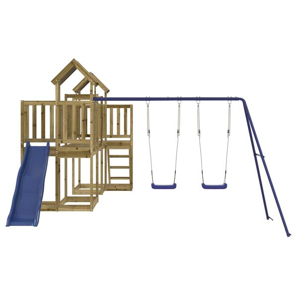 vidaXL Aire de jeux d'ext&eacute;rieur bois de pin impr&eacute;gn&eacute;