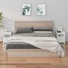 vidaXL Tables de chevet 2 pcs Blanc 40x35x49 cm Bois de pin massif