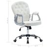 vidaXL Chaise de bureau pivotante Blanc Similicuir