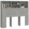 vidaXL Armoire de t&ecirc;te de lit Gris b&eacute;ton 120x19x103,5 cm