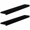 vidaXL Appuis de fen&ecirc;tre 2 pcs marron fonc&eacute; bois de ch&ecirc;ne massif