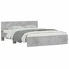 vidaXL Cadre de lit sans matelas gris b&eacute;ton 150x200 cm