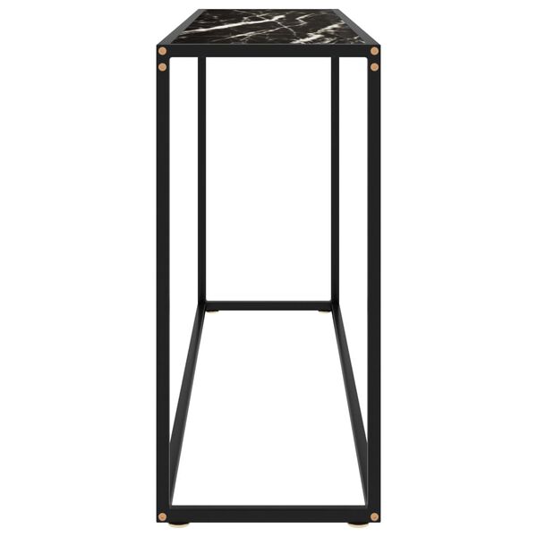 vidaXL Table console Noir 120x35x75 cm Verre tremp&eacute;