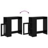 vidaXL Table de bar Ch&ecirc;ne noir 101 x 40 x 103,5 cm Bois d'ing&eacute;nierie