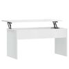 vidaXL Table basse blanc brillant 102x50,5x52,5 cm bois d'ing&eacute;nierie