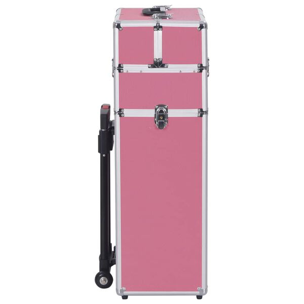 vidaXL Chariot de maquillage Aluminium Rose