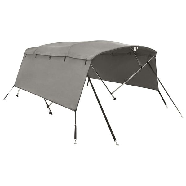 vidaXL Toit bimini à 4 arceaux parois latérales 243x(200-213)x137 cm