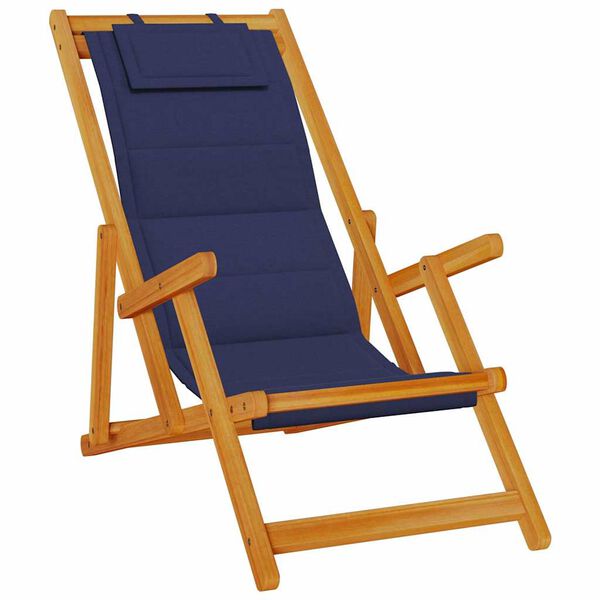 vidaXL Chaise de plage avec coussin 2 pcs Marron 61.5 x 123 x 82cm
