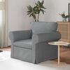 vidaXL Canap&eacute; 60cm Gris clair M&eacute;tал