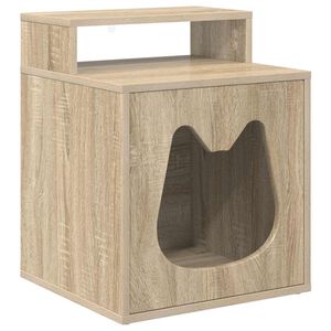 vidaXL Maison pour chat Sonoma 42,5 x 40 x 53,5 cm Bois d'ing&eacute;nierie