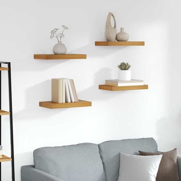 vidaXL &Eacute;tag&egrave;re Murale 4 pcs Marron 40 x 23,5 x 4 cm Bois d'ing&eacute;nierie