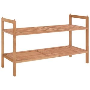 vidaXL Meuble &agrave; chaussures 69x27x41 cm Bois massif de noyer