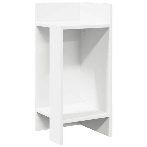 vidaXL Tables d'appoint 2 pcs avec étagère blanc 25,5x27x60 cm