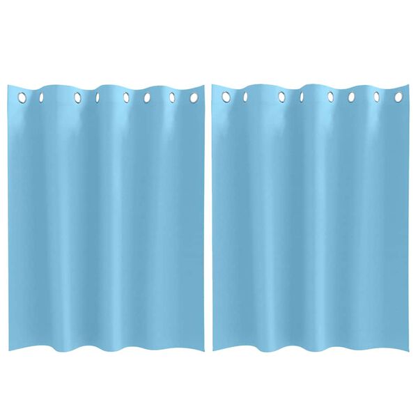 vidaXL Rideaux occultants avec anneaux 2 pcs Bleu clair 140 x 140 cm