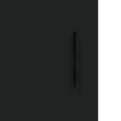 vidaXL Buffet haut Noir 69,5x34x180 cm Bois d'ingénierie