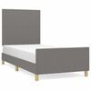 vidaXL Cadre de lit sans matelas gris fonc&eacute; 100x200 cm tissu