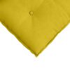 vidaXL Coussin de Dos Jaune 140 x 50 cm Tissu en velours c&ocirc;tel&eacute;