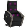 vidaXL Fauteuil inclinable de massage &eacute;lectrique Noir Tissu