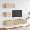 vidaXL Ensemble de meubles TV 4 pcs Ch&ecirc;ne sonoma Bois d'ing&eacute;nierie