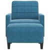 vidaXL Fauteuil avec repose-pied Bleu 60 cm Velours