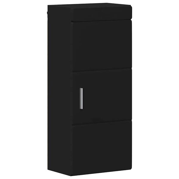 vidaXL Armoire murale de salle de bain TULUM Noir 37 x 24,5 x 86 cm