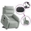 vidaXL Fauteuil de massage inclinable Gris clair Velours