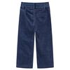 Pantalons pour enfants velours c&ocirc;tel&eacute; bleu marine 128