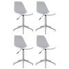 vidaXL Chaises pivotantes &agrave; manger lot de 4 blanc PP