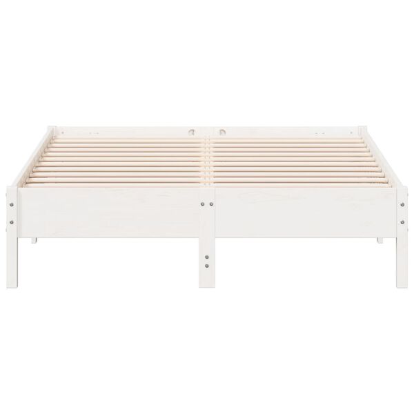 vidaXL Cadre de lit sans matelas blanc 160x200 cm bois de pin massif