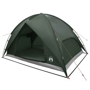 vidaXL Tente de camping avec un abri imperm&eacute;able 4 personne Vert arm&eacute;e