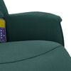 vidaXL Fauteuil inclinable de massage et repose-pieds vert fonc&eacute; tissu