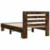 vidaXL Cadre de lit sans matelas ch&ecirc;ne fum&eacute; 90x190 cm